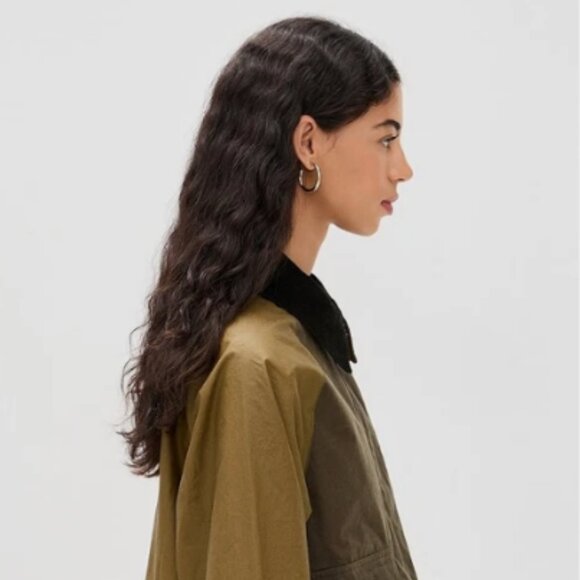 BARBOUR ALMA WAX JACKET in Sand/ Archive Olive MSRP$580 British Elegance - Picture 12 of 16